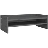  Stalak za monitor sivi 50 x 24 x 16 cm od masivne borovine | shoptok.hr