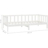  Dnevni ležaj s madracem 90 x 200 cm bijeli od masivne borovine | shoptok.hr