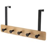 Tendance vješalica sa 5 kuka metal/bambus, crna Cijene