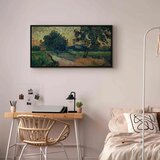  Slika - Vincent Van Gogh – Landscape with the Chateau of Auvers at Sunset 60x30 U crnom drvenom okviru | shoptok.hr