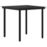 3-dijelni vrtni blagovaonski set s jastucima crni | shoptok.hr