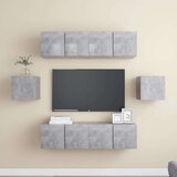  6-dijelni set TV ormarića siva boja betona od iverice | shoptok.hr