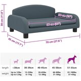  Krevet za pse tamnosivi 70 x 45 x 30 cm od tkanine | shoptok.hr