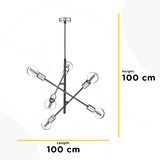  ONLI - Visilica na sajli CROSS 6xE27/22W/230V | Eponuda.com