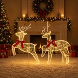  Božićni irvas 2 kom. 40 LED lampica Topla bijela | shoptok.hr