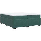 vidaXL Box spring postelja z vzmetnico temno zelena 200x200 cm žamet, (21310123) | Shoptok.si