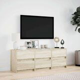 vidaXL TV ormarić s LED svjetlima boja hrasta 140x34x50 cm drveni | shoptok.hr
