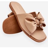 EVENTO PE1 Women's Leather Slippers With Bow Beige Becky | shoptok.hr
