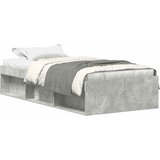  Okvir kreveta boja betona 75 x 190 cm mali za jednu osobu | shoptok.hr