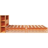 vidaXL Krevet s regalom za knjige bez madraca 160x200 cm masivno drvo | shoptok.hr