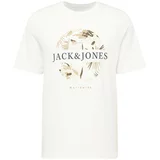 Jack & Jones Majica 'JJFLOOR' bež / črna / bela