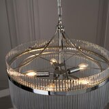  Endon 104112 - Luster na lancu MARIETTA 5xE14/7W/230V sjajni hrom/prozirno staklo | Eponuda.com