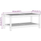  Bocni stol Prirodna nafta 110 x 55 x 45 cm Čvrsto drvo akacije - 110 x 55 x 45 cm Svijetli bagrem | shoptok.hr