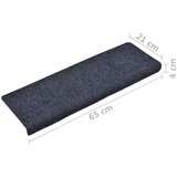 Otirači za stepenice 10 kom antracit 65x21x4 cm prošiveni | shoptok.hr