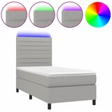  box spring s madracem LED svjetlosivi 90x200 cm tkanina | shoptok.hr