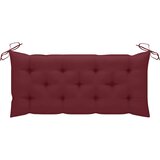  Vrtna klupa s jastukom 120 cm od masivnog bagremovog drva Crvena 120 x 50 x 7 cm | shoptok.hr