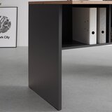 Mömax pisalna miza shelf, barva hrasta, antracit | Shoptok.si