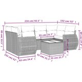 vidaXL 7-dijelni set vrtnih sofa od poliratana s jastucima smeđi | shoptok.hr