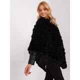 Wool Fashion Italia Poncho-AT-PN-2347.16-black | Shoptok.si