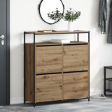 Ormarić za cipele s 4 klizna vrata Artisan hrast 100x34x112 cm | shoptok.hr