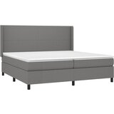  Krevet s oprugama i madracem tamnosivi 200 x 200 cm od tkanine | shoptok.hr