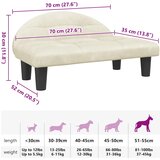  Krevet za pse krem 70x52x30 cm baršunasti | shoptok.hr