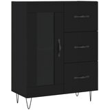  Visoka komoda crni 69,5x34x180 cm konstruirano drvo | Eponuda.com