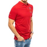 DStreet Koszulka polo z haftem czerwona | Shoptok.si