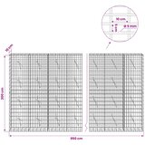  Gabion s žicom debljine 5 mm i mrežom 5x10 cm 950x10x200 cm Slike