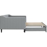  Dnevni krevet na razvlačenje svjetlosivi 90 x 190 cm od tkanine | shoptok.hr