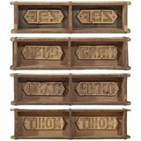  Pladanj 4 pcs Smeđa 57 x 15 x 9 cm Čvrsto drvo iz reciklaže | shoptok.hr