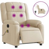 Maison Chic Električni masažni stol - Relax naslanjač krem blago, (22062081) | Shoptok.si