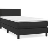  S oprugama i madracem crni 80 x 200 cm od umjetne kože | shoptok.hr