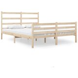 vidaXL Posteljni okvir iz trdne borovine 120x190 cm, (20643443) Cene