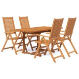  5-dijelni vrtni blagovaonski set od masivnog bagremovog drva | shoptok.hr