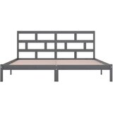  Okvir za krevet od masivne borovine sivi 200 x 200 cm | shoptok.hr