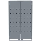  Spremište za 6 kanta za otpad sivo 414 x 79 x 117 cm čelično | shoptok.hr