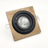  ugradno svetlo tobby 1xGU10/20W/230V 11,5x11,5 cm hrast/crna | Eponuda.com