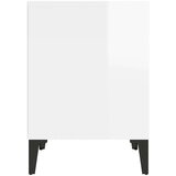 Nočna omarica visok sijaj bela 40x35x50 cm, (20730248) | Shoptok.si