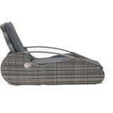 Garden Pleasure Siv vrtni ležalnik iz umetnega ratana Alassio - | Shoptok.si