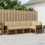  Set vanjskih sofa 5 kom. Prirodna i bež Poliester | shoptok.hr