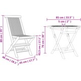 vidaXL set od 3 dijela za vrtni bistro od čvrstog drva akacije | shoptok.hr