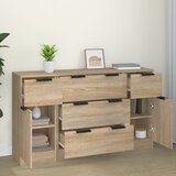  3-dijelna set komoda boja hrasta sonome od konstruiranog drva | Eponuda.com