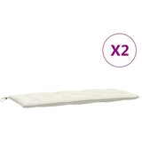  Jastuci za vrtnu klupu 2 kom prošarano krem 120x50x7 cm tkanina | shoptok.hr