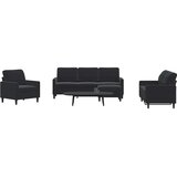  4-dijelni set sofa s jastucima crni baršunasti | shoptok.hr