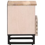  Noćni ormarić 40 x 34 x 46 cm od masivno izbijeljeno drvo manga | shoptok.hr