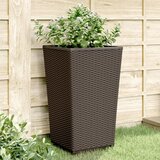 vidaXL Vrtna cvetlična korita 4 kosi rjava 32,5x32,5x57 cm PP Cene