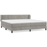 The Living Store Box spring postelja z vzmetnico svetlo siva 200x200 cm žamet - Box Spring Postelja, (21491994) | Shoptok.si