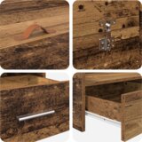  Okvir kreveta s prostorom za pohranu od starog drva 120x190 cm konstruirano drvo | shoptok.hr