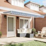  Skrovita tenda Plava 400 x 200 cm tkanina | shoptok.hr